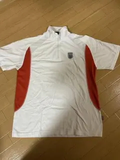 UMBRO ENGLAND ハーフジップ ポロシャツ ホワイト Lのサムネイル