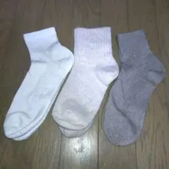 アンクルソックス 3足セット アイボリー ベージュ ライトブラウン