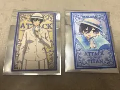 進撃の巨人 ミカサ ステッカー　2枚セット　サテン地ステッカー