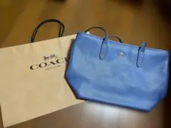 美品⭐︎新品未使用コーチ COACH トートバッグ リバーシブル ブルー 