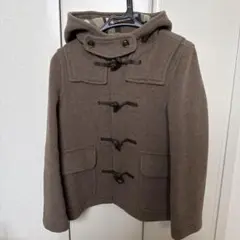ships ブラウン ダッフルコート フード付き