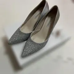 haremode パンプス グリッター シルバー 22.5cm