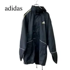 adidas　90s　万国旗タグ　ナイロンジャケット　韓国製　黒　100　L