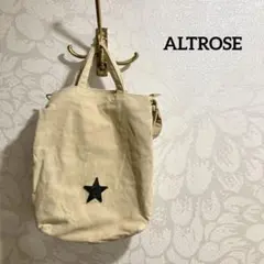 ALTROSE アルトローズ キャンバス 帆布 バッグ ベージュ レディース