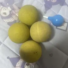 SHOWA ソフトテニスボール 4球セット 空気入れ付き