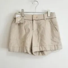any SiS ショートパンツ M ベージュ ウール混 上品 きれいめ