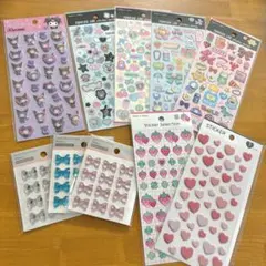 大人気　シール帳　装飾系　シール　クロミ　サンリオ　ぷっくり　ハート　いちご
