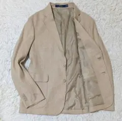 ✨極美品✨ 現行 ポロラルフローレン テーラードジャケット ヘリンボーン 麻 綿