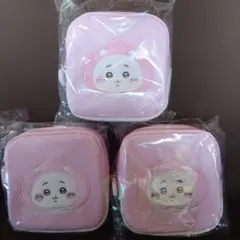 【新品3個セット】ちいかわ ピンク　ポーチ 小物入れ　バッグ　化粧バッグ