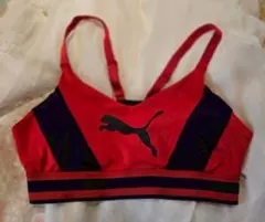 PUMA スポーツブラ レッド ブラックのサムネイル