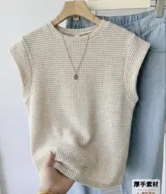 新品　SHEIN キッズ ノースリーブ トップス アプリコット 134-140のサムネイル