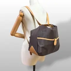 美品 Kitamura キタムラ ショルダーバッグ ナイロン レザー ブラウンのサムネイル