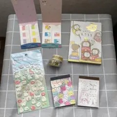 おさる缶セット 文房具まとめ売り メモ帳 シール マステ