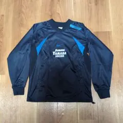 青森山田サッカー長袖シャツ 青森山田サッカープラクティスシャツ緑エンブレム付きXL 青森