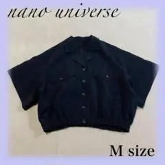nano universe 半袖ブラウス ショート丈シャツ 半袖シャツのサムネイル