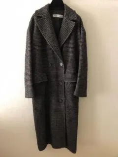 6　タグ付き新品✨　ザラ　ウールミックスハウンドトゥースコート 千鳥格子　XS ZARA - ZARA ハウンドトゥースコート チェスターコート 千鳥格子