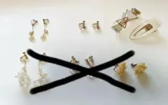 イヤリング、ヘアピン ４点 色々 お得なセット