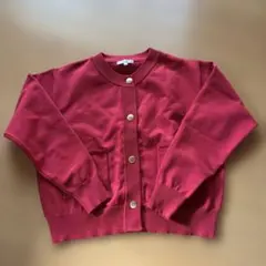 赤 カーディガン Mサイズ 金ボタン付き未使用