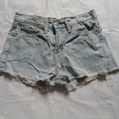 リーバイス ショートパンツ フリンジ 無 S 青 綿 普段着