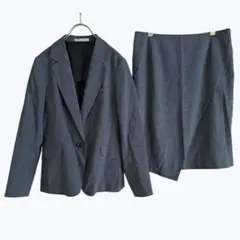 レミュー スーツ ジャケット スカート ブルーグレー オフィス 通勤 フォーマル
