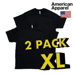American Apparel　Tシャツ 黒　ブラック　2枚セット　XLサイズのサムネイル