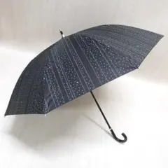 LANVIN ランバン オン ブルー ストライプ ドット 晴雨兼用傘 長傘 黒のサムネイル