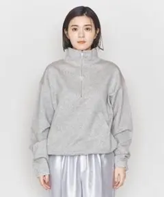 ASTRAET コットン ウラケ ハイネック ジッププルオーバー　アストラット