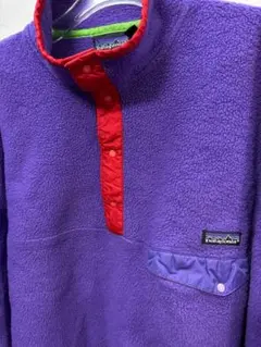 90s patagonia スナップ-T シンチラ フリース L エッグプラント