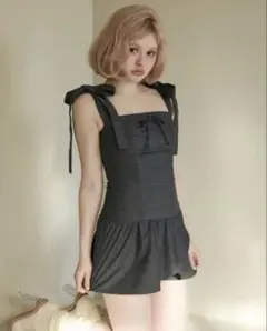 andmary Rojina ribbon dress brown アンドマリー - メルカリ