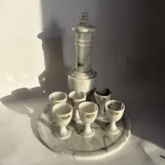 ヴィンテージ　ヴィンテージ雑貨　大理石　グラス　酒器　レトロ　アンティーク