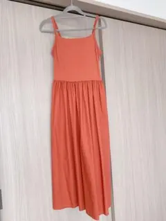 コンビネーションブラキャミソールワンピース　M オレンジ