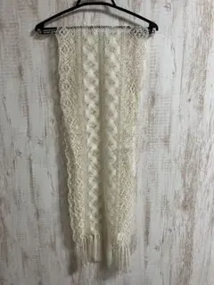 Aimer エメ レース編み ストール フリンジ付き