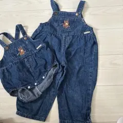 オーバーオール 95 70兄弟コーデ