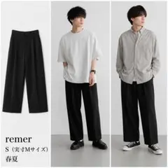 remer 春夏きれカジ ルーズベーシックワイドパンツ S 実寸Mサイズのサムネイル