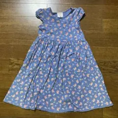 ローラアシュレイ laura ashleg 青花柄 半袖ワンピース 110cm