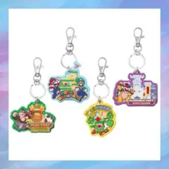 USJ マリオ　スーパーニンテンドーワールド5周年　キーチェーン(4個)