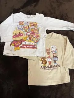 【保育園着】アンパンマン 長袖Tシャツ 2枚セット 90cm