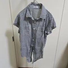 COZZA 半袖ギンガムチェックシャツ　492