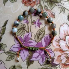 【未使用】天然石ビーズ　調整可能　ブレスレット