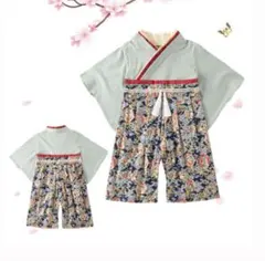 ベビー和風着物 袴　袴ロンパース 80cm 男の子 女の子