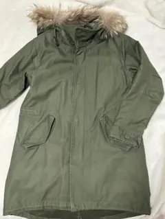 【美品】Fred Perry ファー付きモッズコート オリーブグリーン　カーキ
