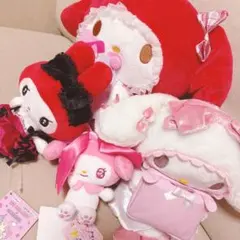 【人気】マイメロディぬいぐるみ4点セット まとめ売り　マスコット【5/15まで】