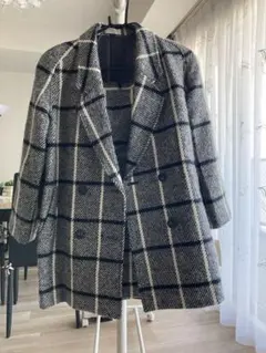 チェック柄 ・チェスタージャケットコートスーツ【新品タグ付き】☆【 最終値下げ】