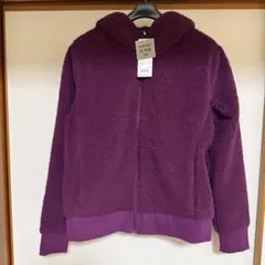 ユニクロ　防風　ブロックテックフリースボアパーカー　Lサイズ　　　パープル