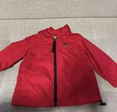 ミキハウス　赤いフード付き　ウィンドブレーカー80サイズ