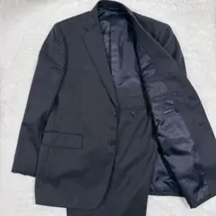 美品 大きいサイズ スーツカンパニー スーツ XL ダブル裾 濃紺 ビジネス