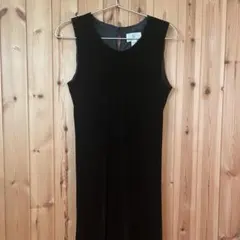 組曲　ベロア素材　フォーマル　ブラック ノースリーブ ワンピース