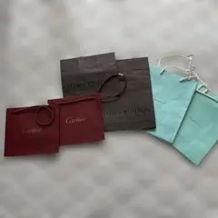 ショップ袋　カルティエ　ルイヴィトン　ティファニー