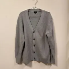 UNIQLO グレー Vネック ミドルゲージVネックカーディガン