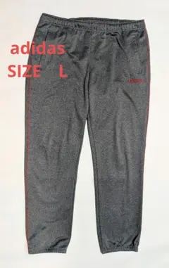 adidas スウェットパンツ Lサイズ グレー/レッド